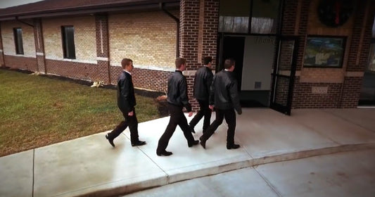 4 Young Men Walk Into Church. Sing Sweetest 'Is That Footsteps That I Hear'