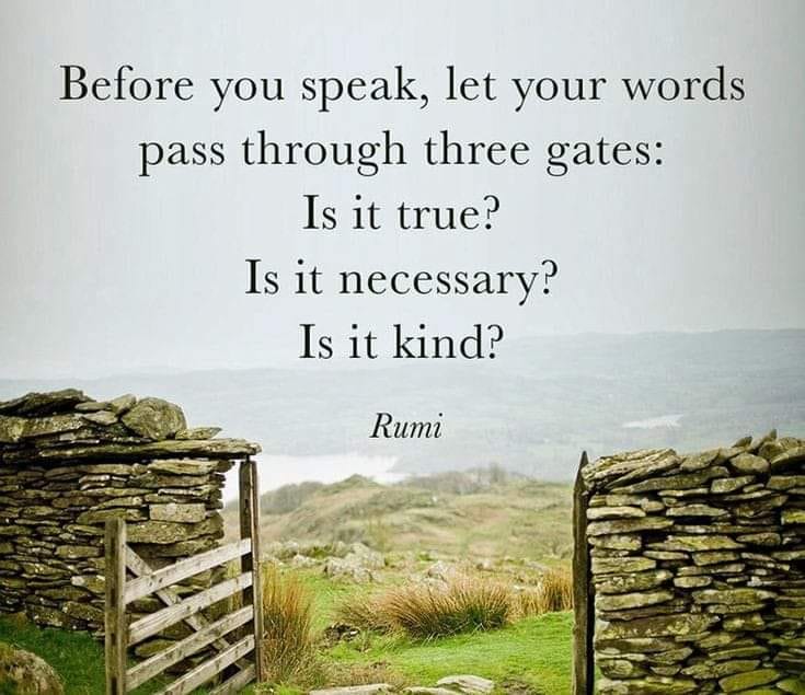 Before you speak 💜🙏