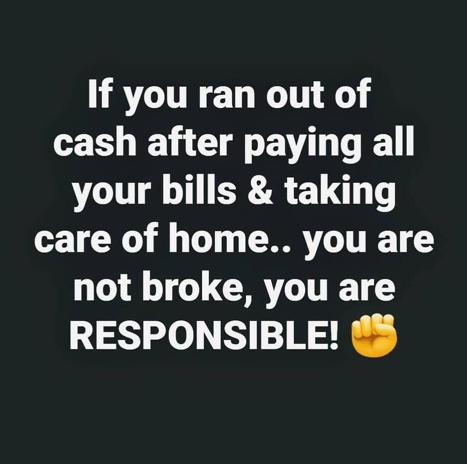 Be responsible 💜🙏