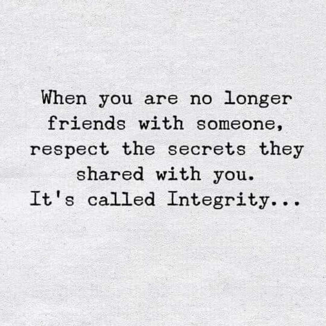 It's called integrity 💓