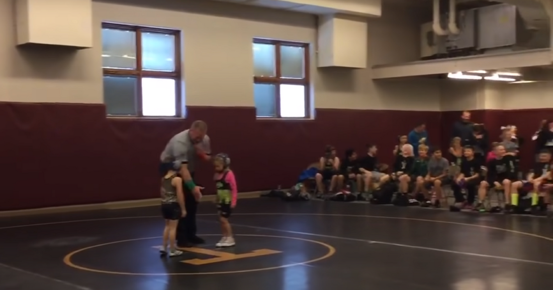 Little Brother Runs In To Pummel Sister'S Opponent In The Middle Of Match