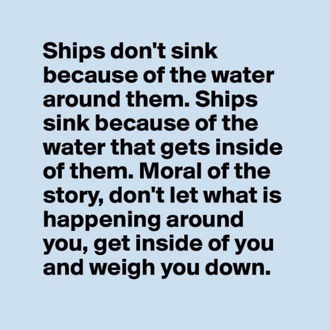 Ships don't sink 🙏💜