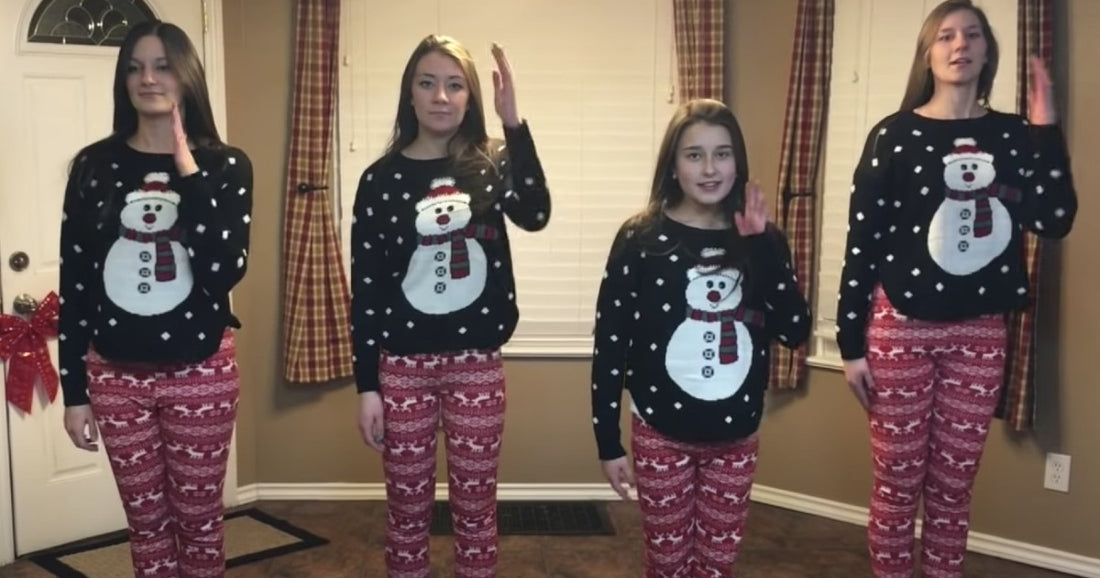 Youngest Sister Sets Off Excellent Christmas Dance Involving The Whole Family